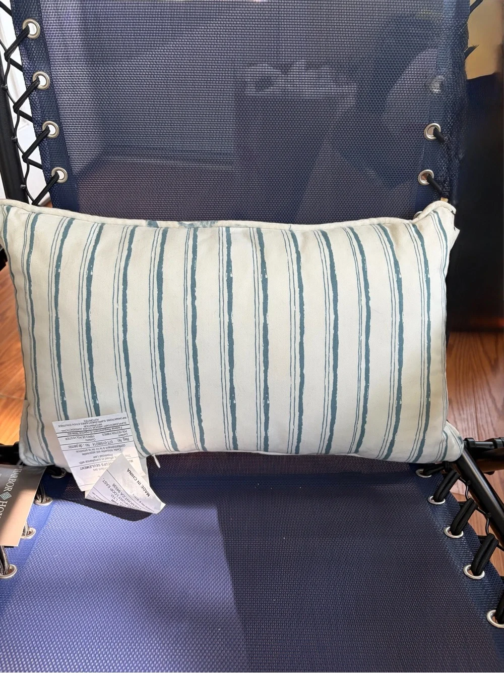 Coastal Starfish Accent Pillow in Blue and White - Home Accents